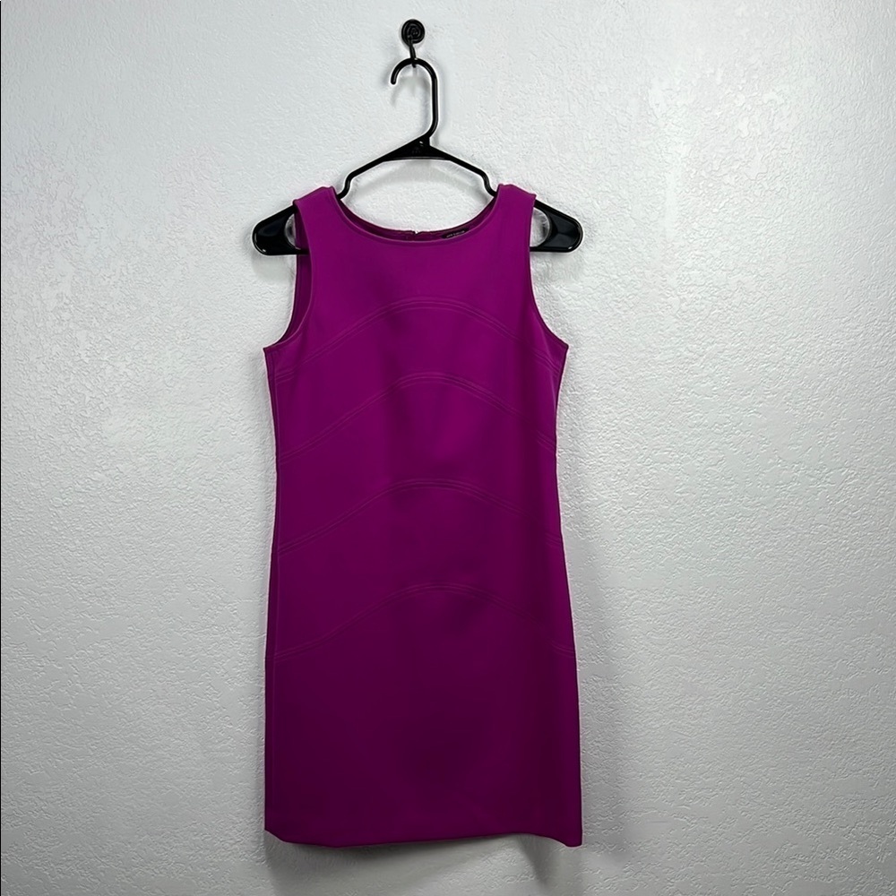 Ann Taylor Vibrant Purple Mini Dress Sz 2 Sleeveless Career Business TC0725